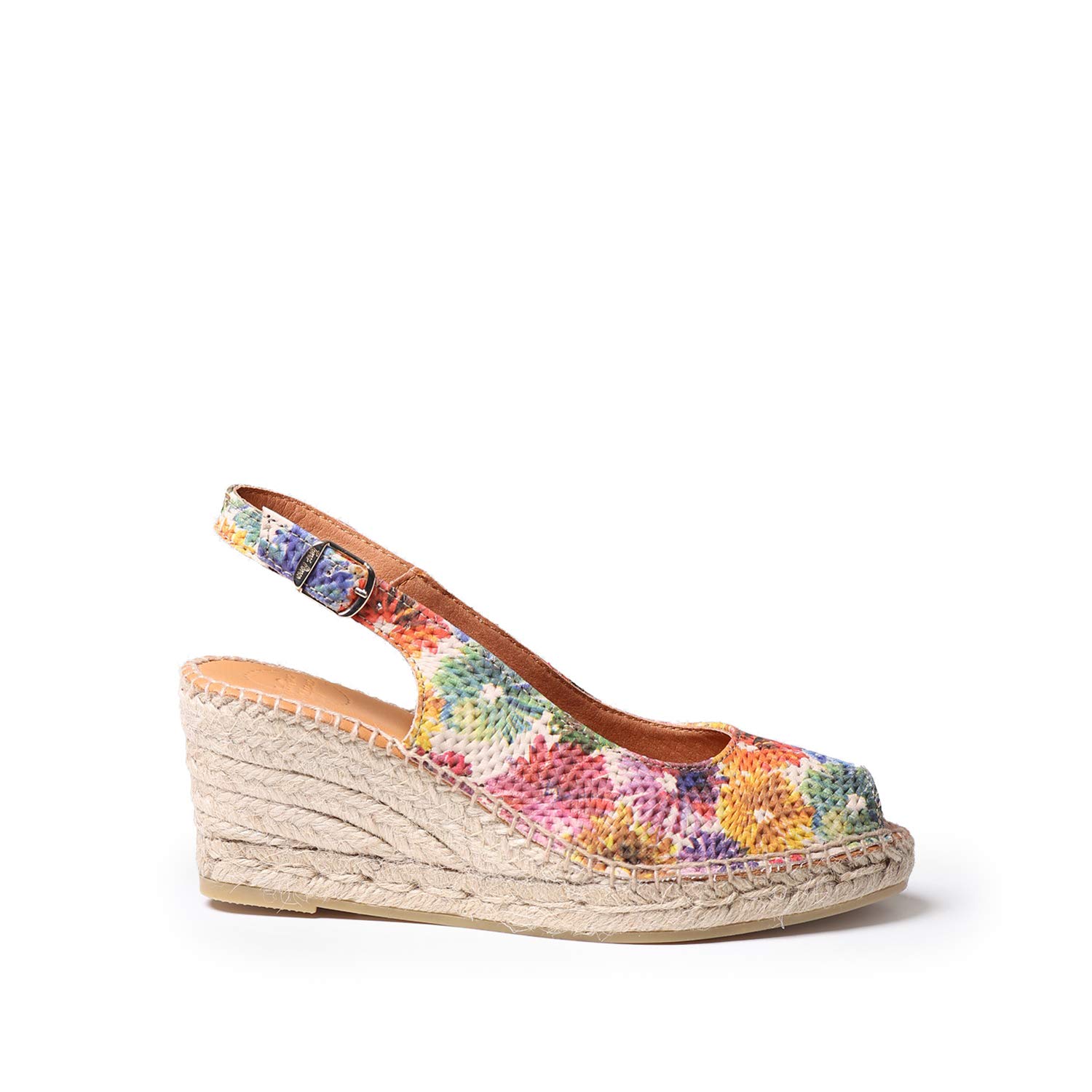 Toni Pons Carol-DM Keil-Espadrille im Peeptoe-Stil für Damen aus Leder.