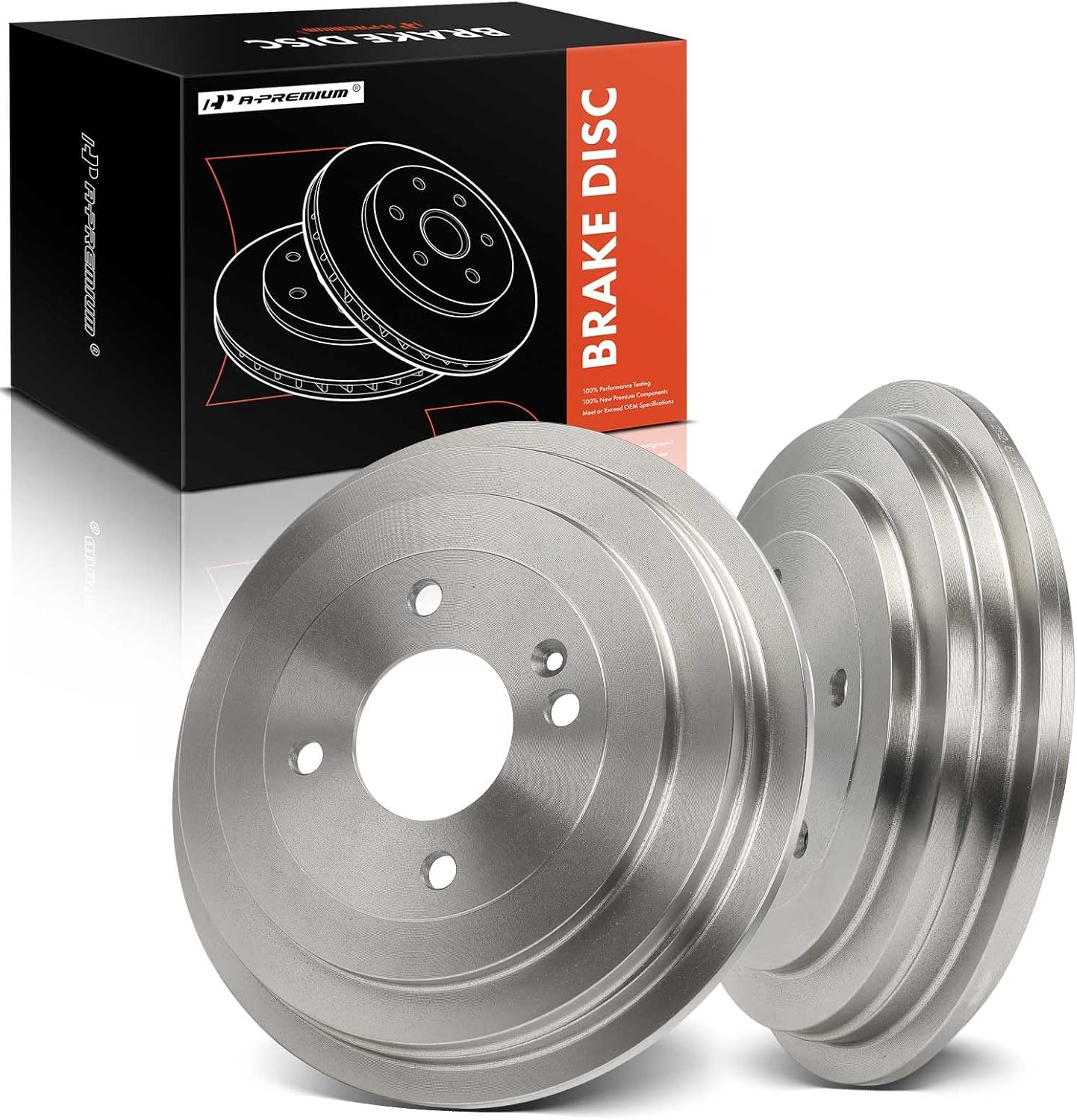 A-Premium 9.94 in (252.6 mm) Rear Brake Drums Set Compatible with Select Hyundai and Kia Models - Accent 2013-2022, Rio 2018-2020, 2 Pcs