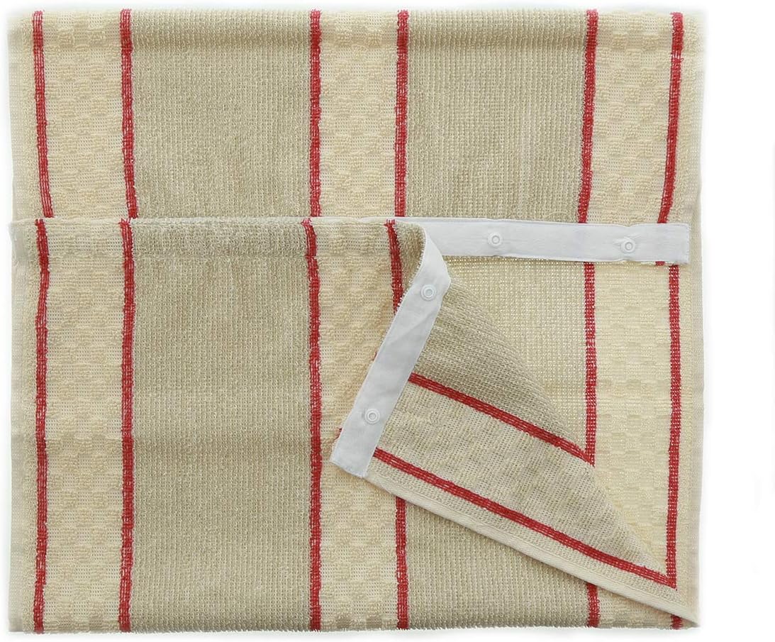 aztexPoppered Striped Aga Towel, 82cm x 42cm, 500gsm, Red