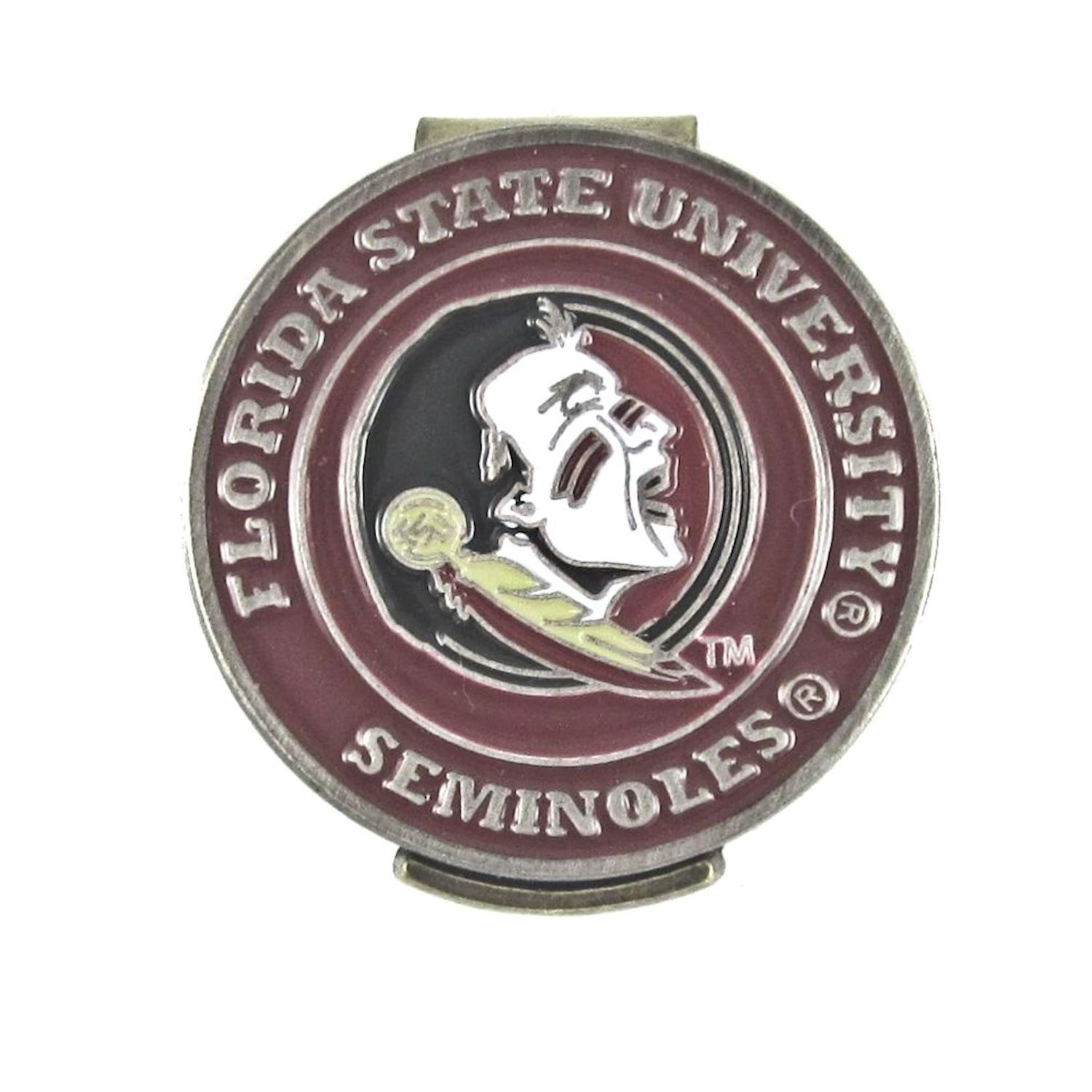 Florida State Seminoles Golf Hat Clip with Double Sided FSU Ball Marker