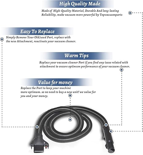 Miniatura 3 de Pieza de repuesto para Bissell 22837 Proheat 2x Revolution Pet Pro Manguera Asamblea de 8 pulgadas para aspiradoras verticales seleccionadas de