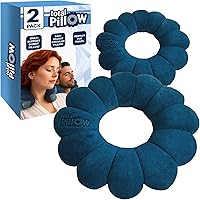 Vista 9 de Total Pillow Almohada de viaje y avión – Almohada de cuello de microcuentas – Almohada cómoda para cuello, cabeza, espalda y soporte lumbar – Cojín