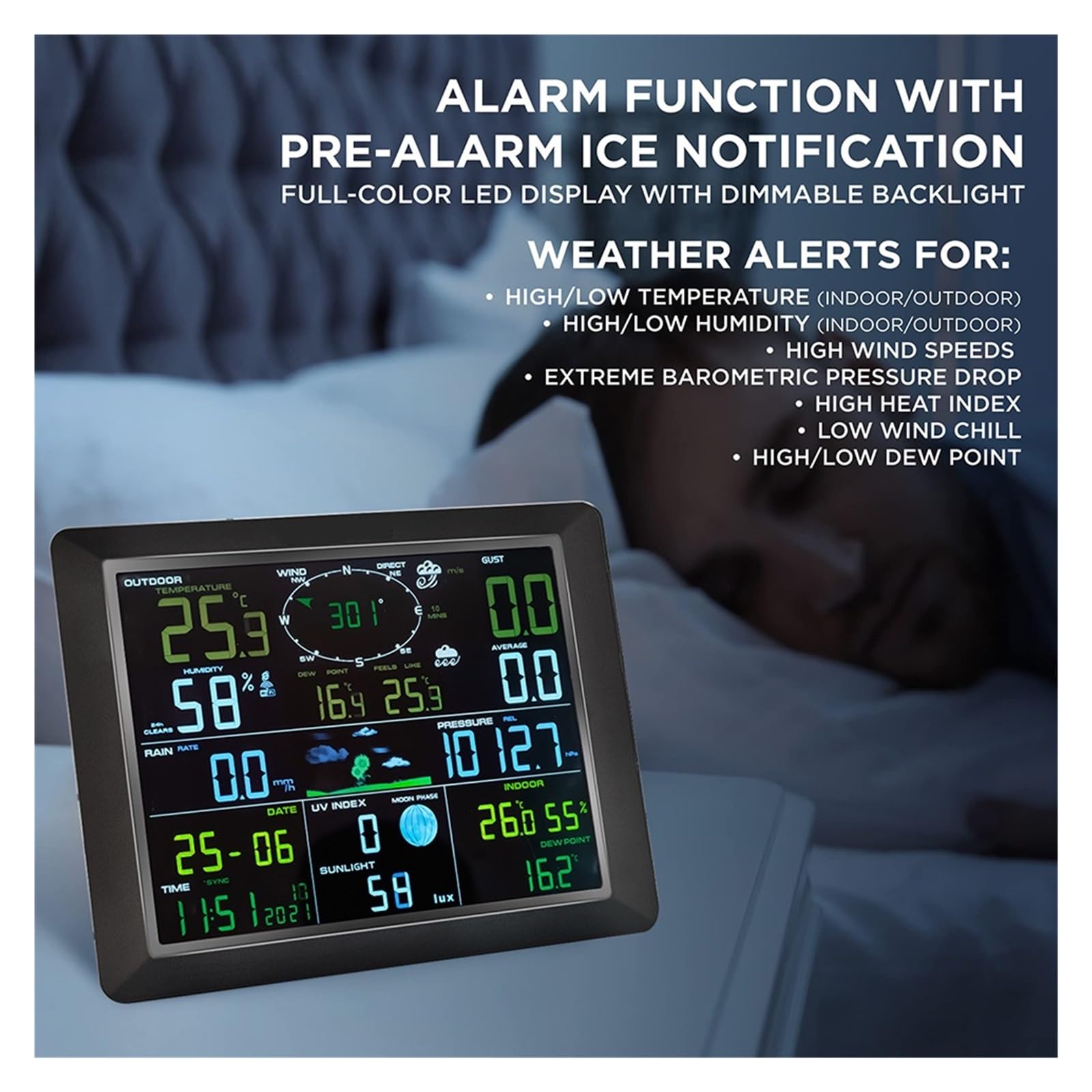 Stazione Meteorologica WiFi Professionale Internet Wireless Con Sensore Esterno Pluviometro Previsioni Meteo Indicatore Del Misuratore Di Precisione Preciso Veloce Monitoraggio In Tempo Reale