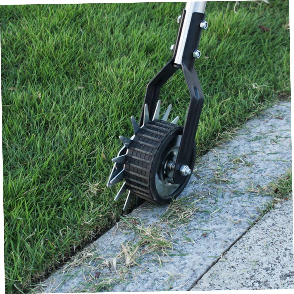 POPETPOP Bordatore Manuale per Prato in Metallo Ruote Rotanti, Attrezzo Portatile per Bordatura Giardino, Utensile Pratico per Molatrice e Accessori Trimmer, per Cura e Rifinitura