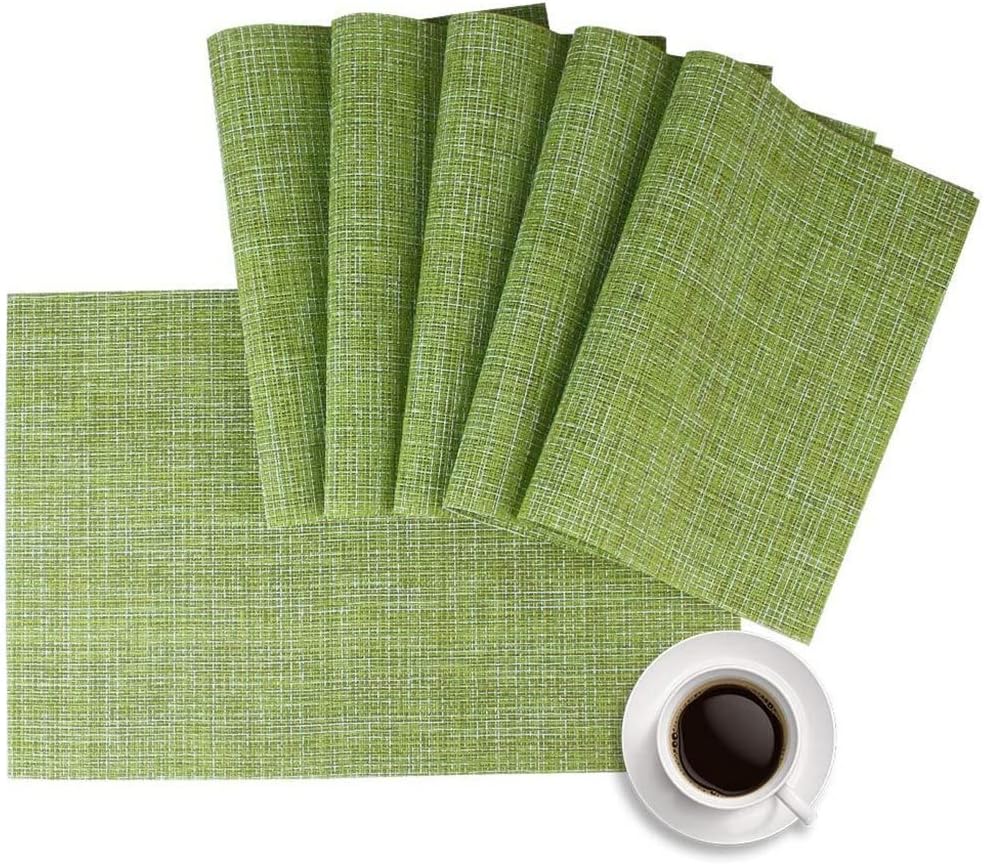 Placemats for Home Kitchen Decoration Western Placemats Holiday Party Decorations Protective Table Mats(Black)