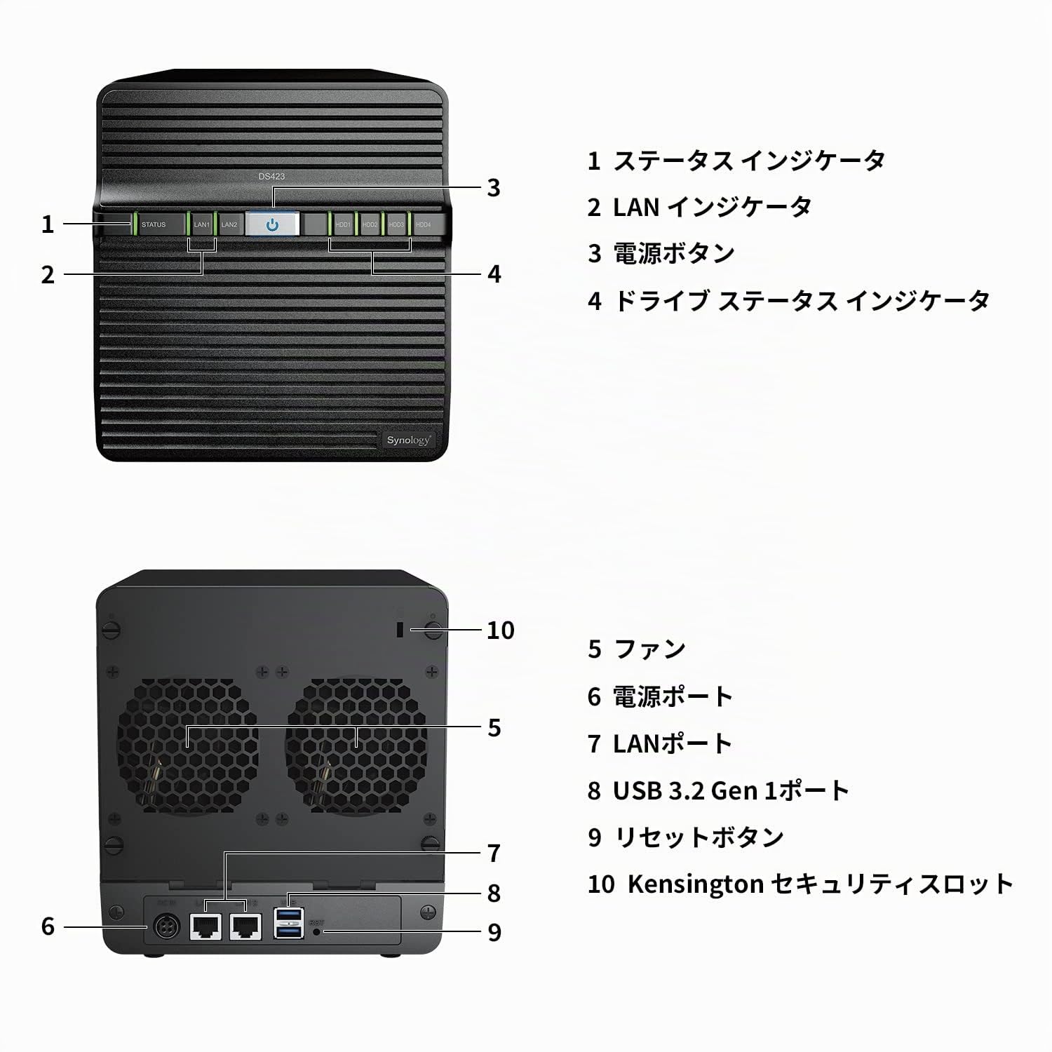 Synology DiskStation DS423 Box NAS desktop a 4 vani