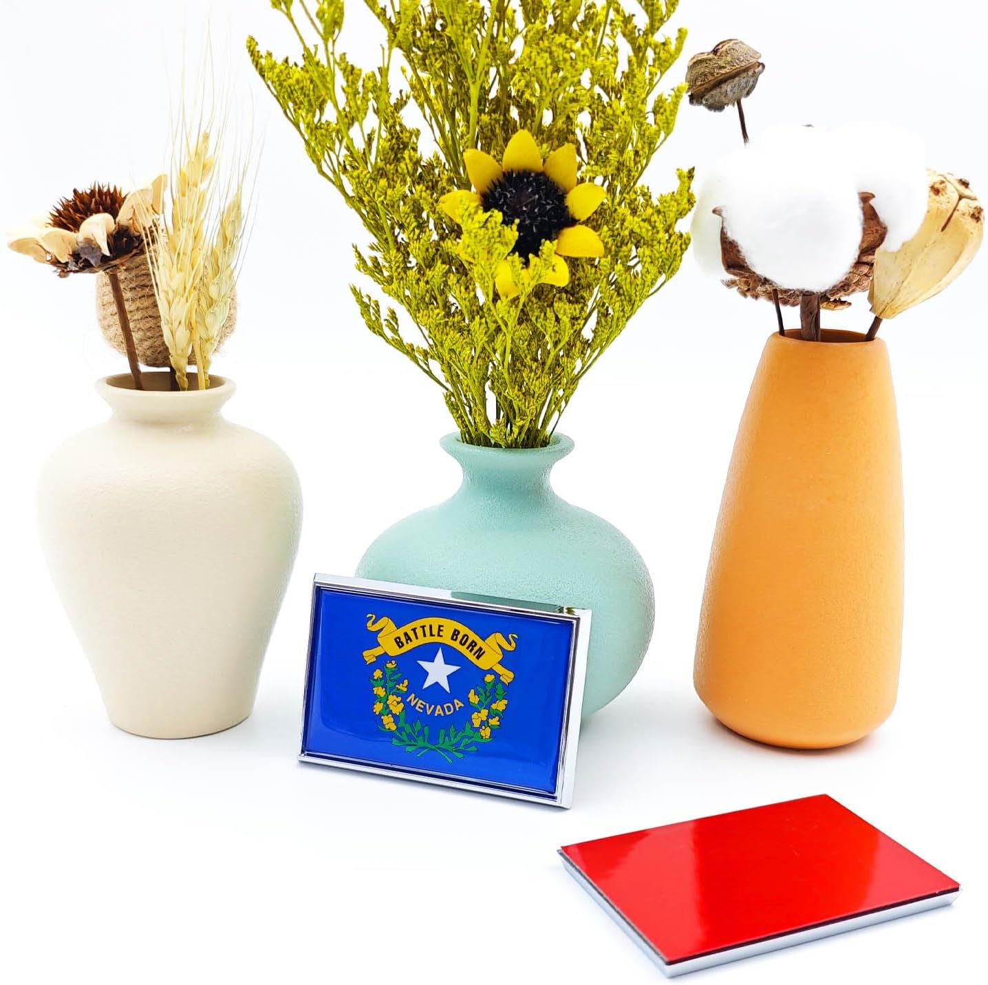 Nevada Flag Sticker Emblem Decal Car Chrome Flags, 2 Pack, 3 x 2 inches - Image 3