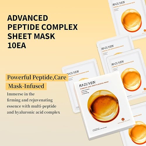 Miniatura 2 de Mascarillas faciales reafirmantes e hidratantes con ácido hialurónico y péptidos, reducen las líneas finas y las arrugas, mascarilla facial de spa