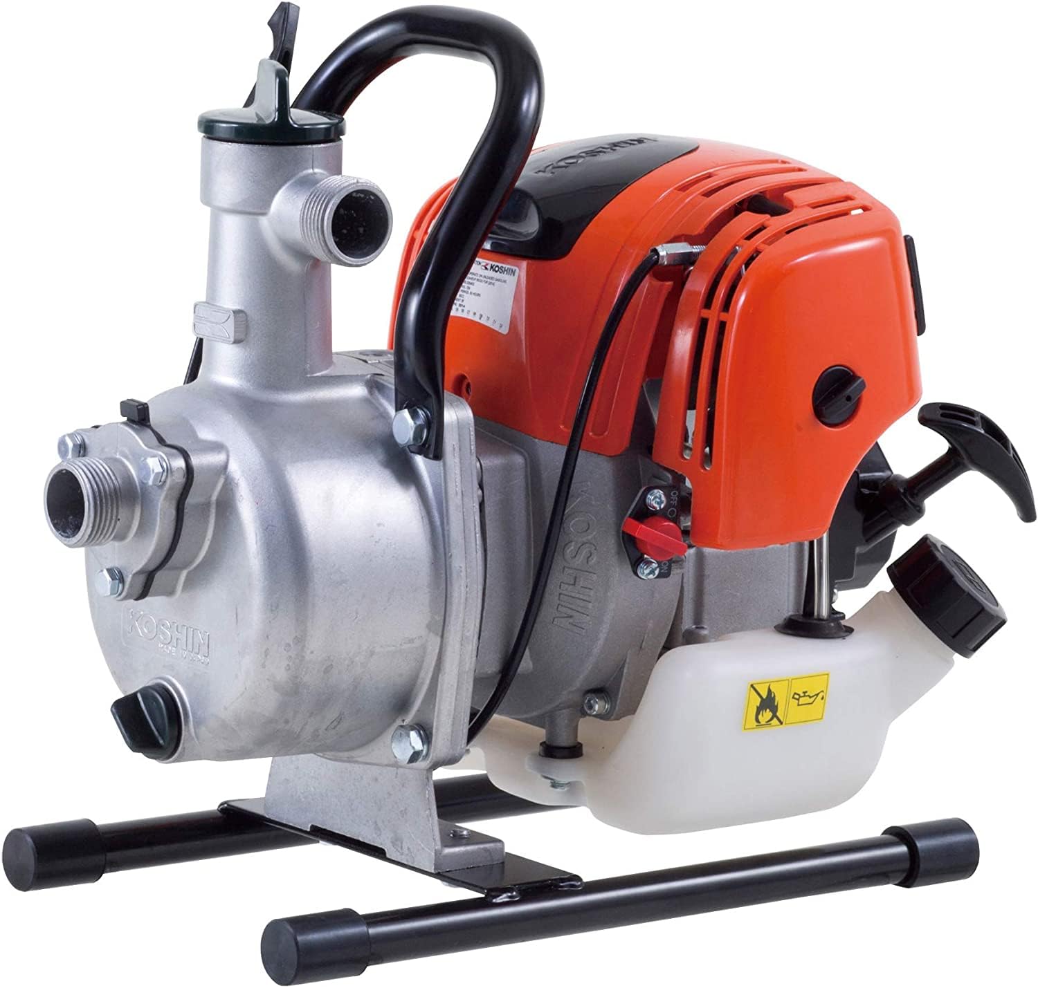 KOSHIN Benzin-Wasserpumpe 1" (25 mm) SEV-25F – Original Made in Japan mit KOSHIN K35 Motor – 110 l/min, 32m Förderhöhe – Kompakte & Leichtgewichtige Motorpumpe für Garten, Bewässerung & Brauchwasser