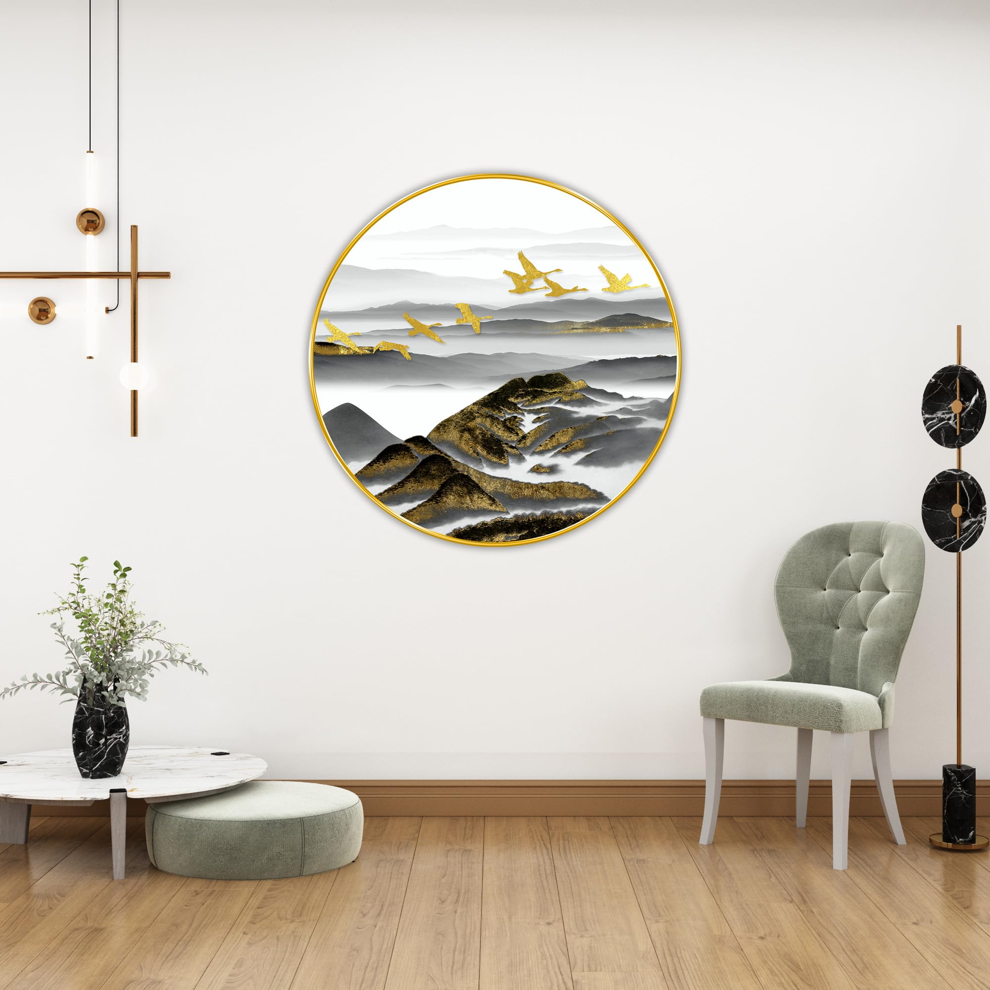 Livin'luxe Abstract Bird Painting - Modern Art -2