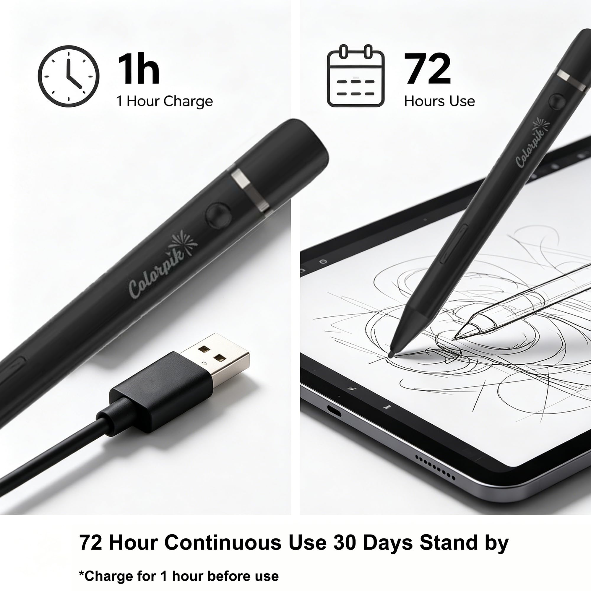 Smart Color Copy - Pennini capacitivi colorati per iPad/iPhone/tablet Android Touchscreen, 16 milioni di colori in 1 penna selezionatrice di colori per disegno digitale, schizzi, pittura, scrittura e