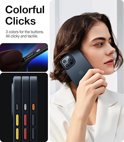 Miniatura 128 de TORRAS - Funda a prueba de golpes para iPhone 14 (contra caídas de grado militar de 10 pies), elegante, parte trasera translúcida y borde suave