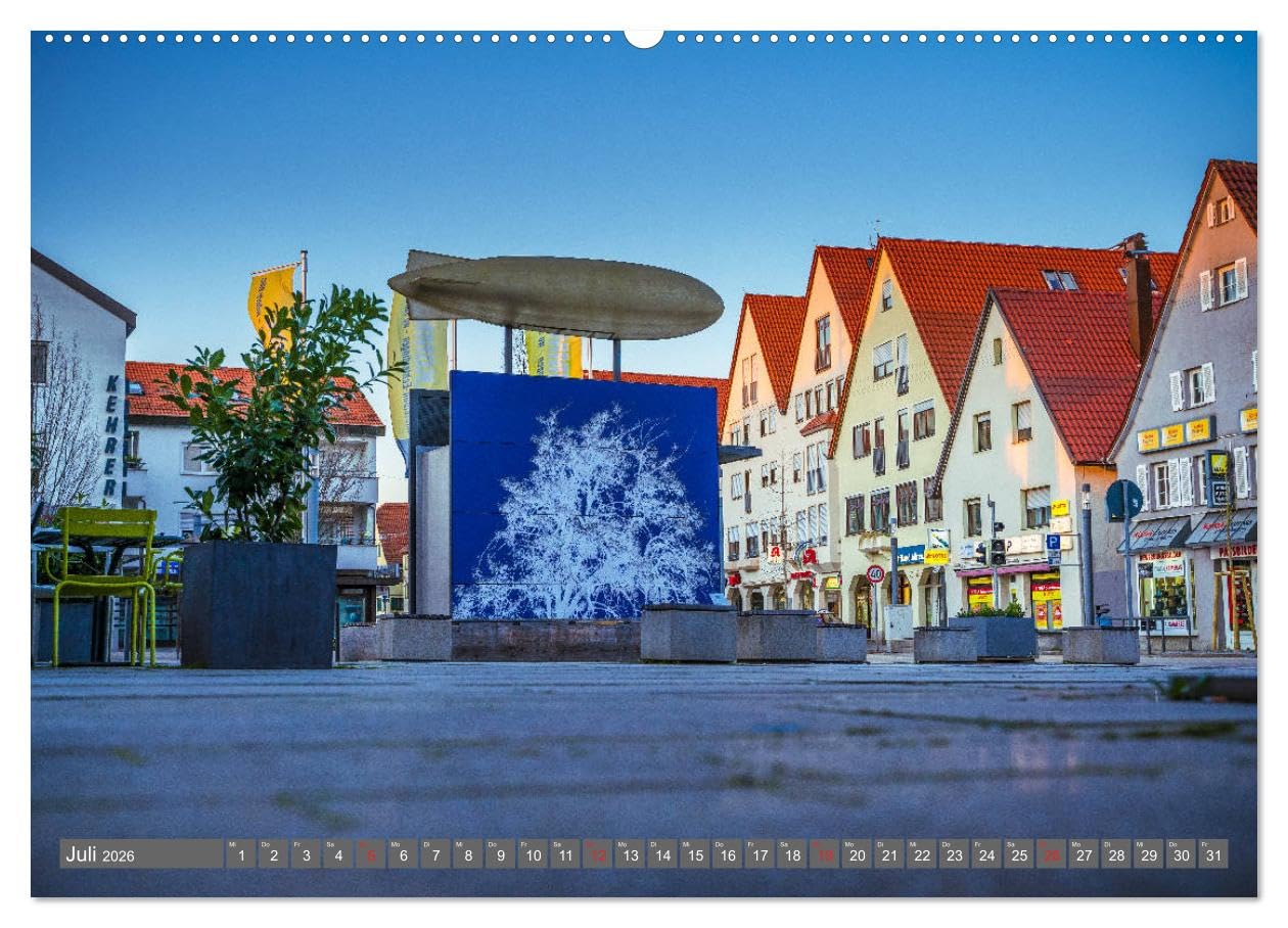 Impressionen aus Leinfelden-Echterdingen 2026 (hochwertiger Premium Wandkalender 2026 DIN A2 quer), Kunstdruck in Hochglanz