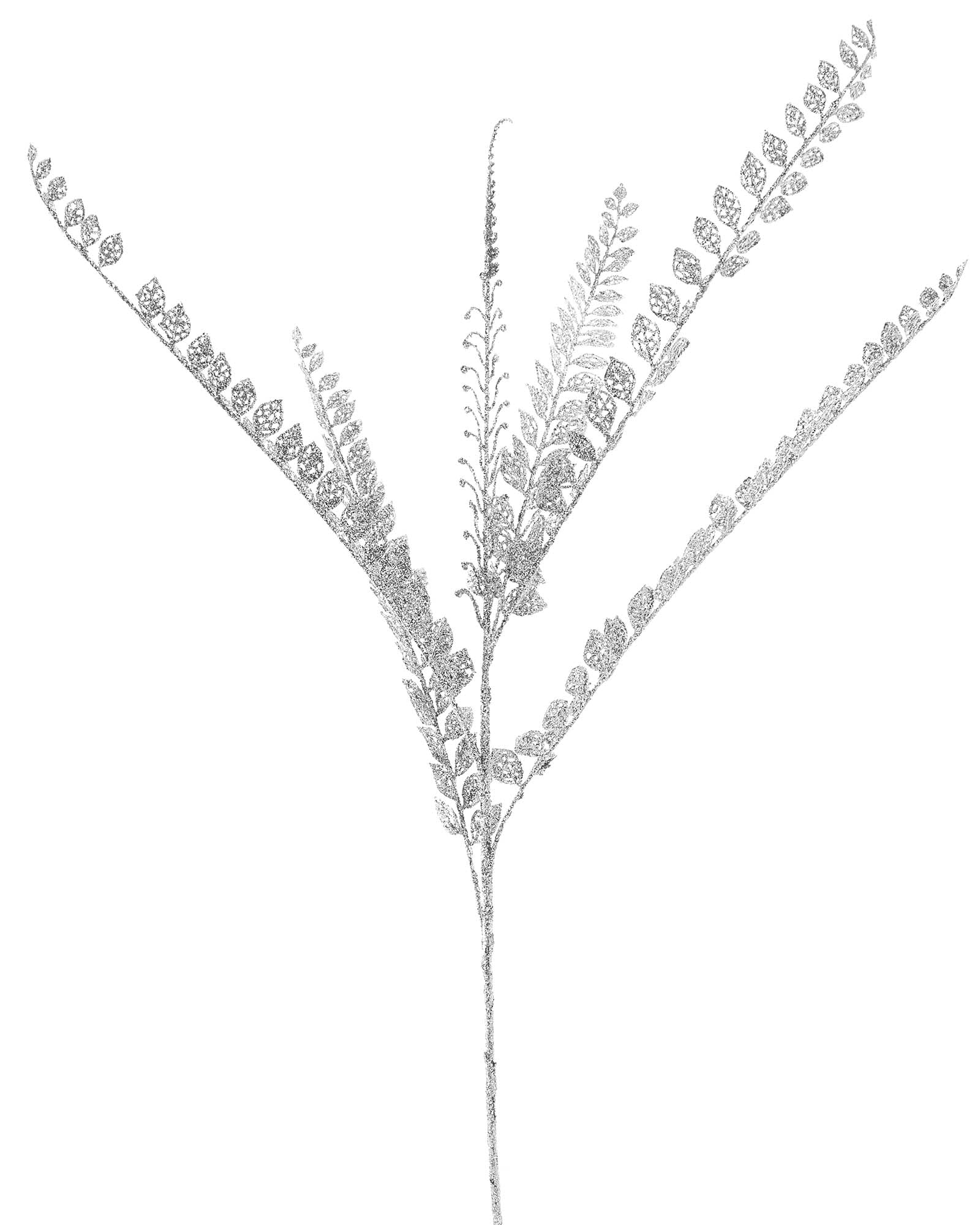 Silver Leaf Christmas Tree Spray
