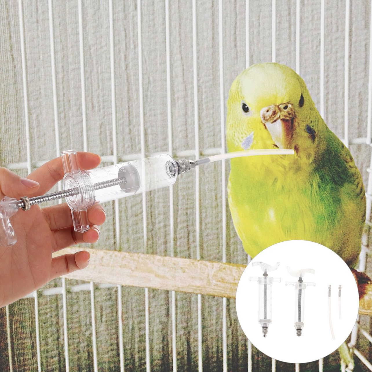 BESPORTBLE 3sets Attrezzature per Nutrire Pulcini e Siringhe per Uccelli Tubo Flessibile e Guarnizioni per Allevatori di Cocorite e Pappagalli