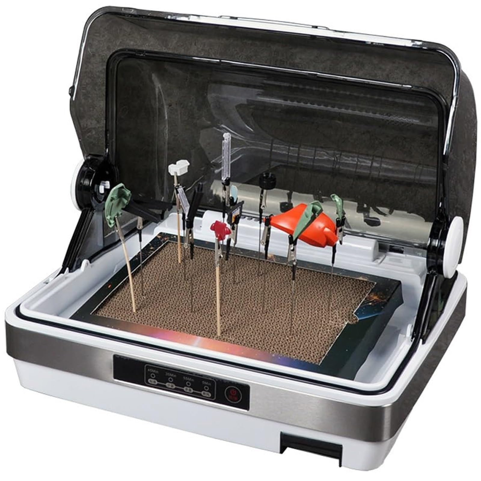 Cabine de peinture en aérosol avec couvercle transparent pour stopper les odeurs