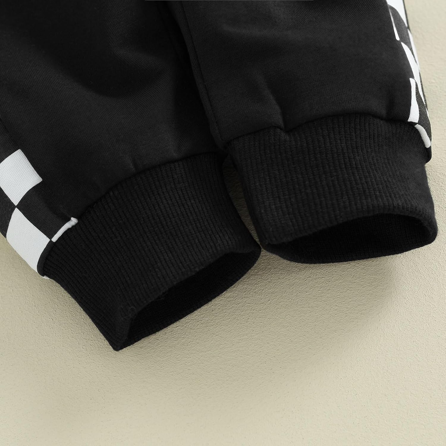 Toddler Baby Boy Fall Outfit Checkerboard Patchwork Long Sleeve Sweatshirts Elastic Waist Pants Cute Newborn Clothes Set - Image 7