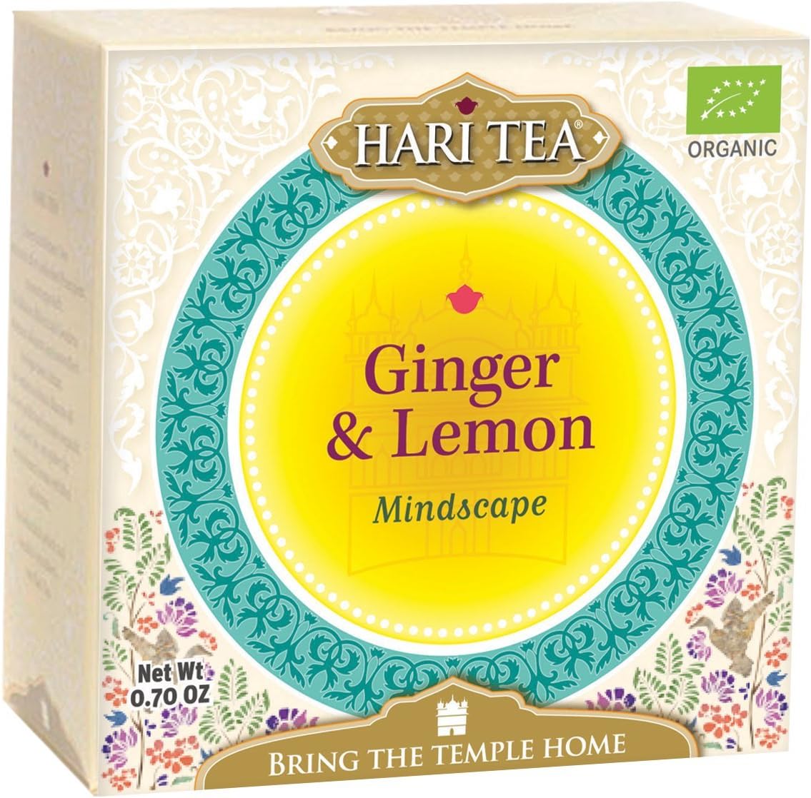 Ginger & Lemon ; Hari Tea Treasure , Premium Tea ; Herbal Tea Handcrafted with the Finest Quality Organic Tea Leafs.