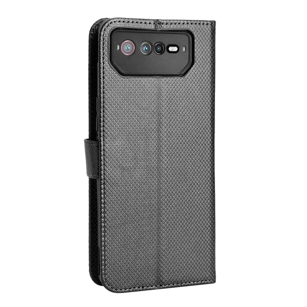 Elubugod Case for Asus ROG Phone 6, PU Leather Flip Case Cover