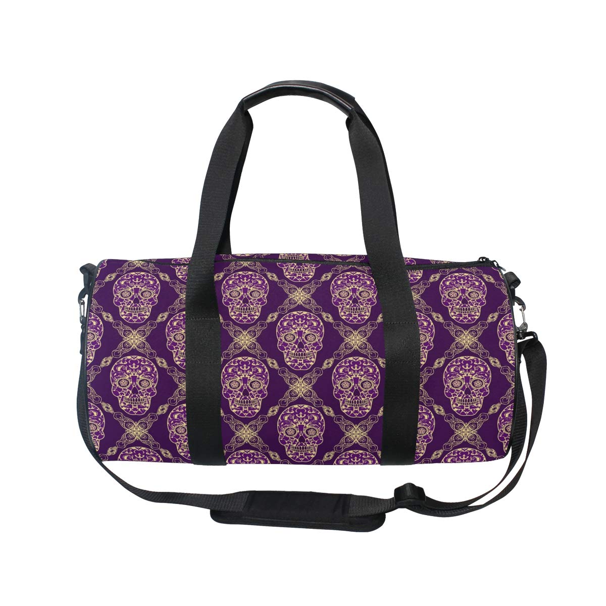 Bolsa De Viaje Grande Con Tribanda Web En Tejido GG Cristal En Negro