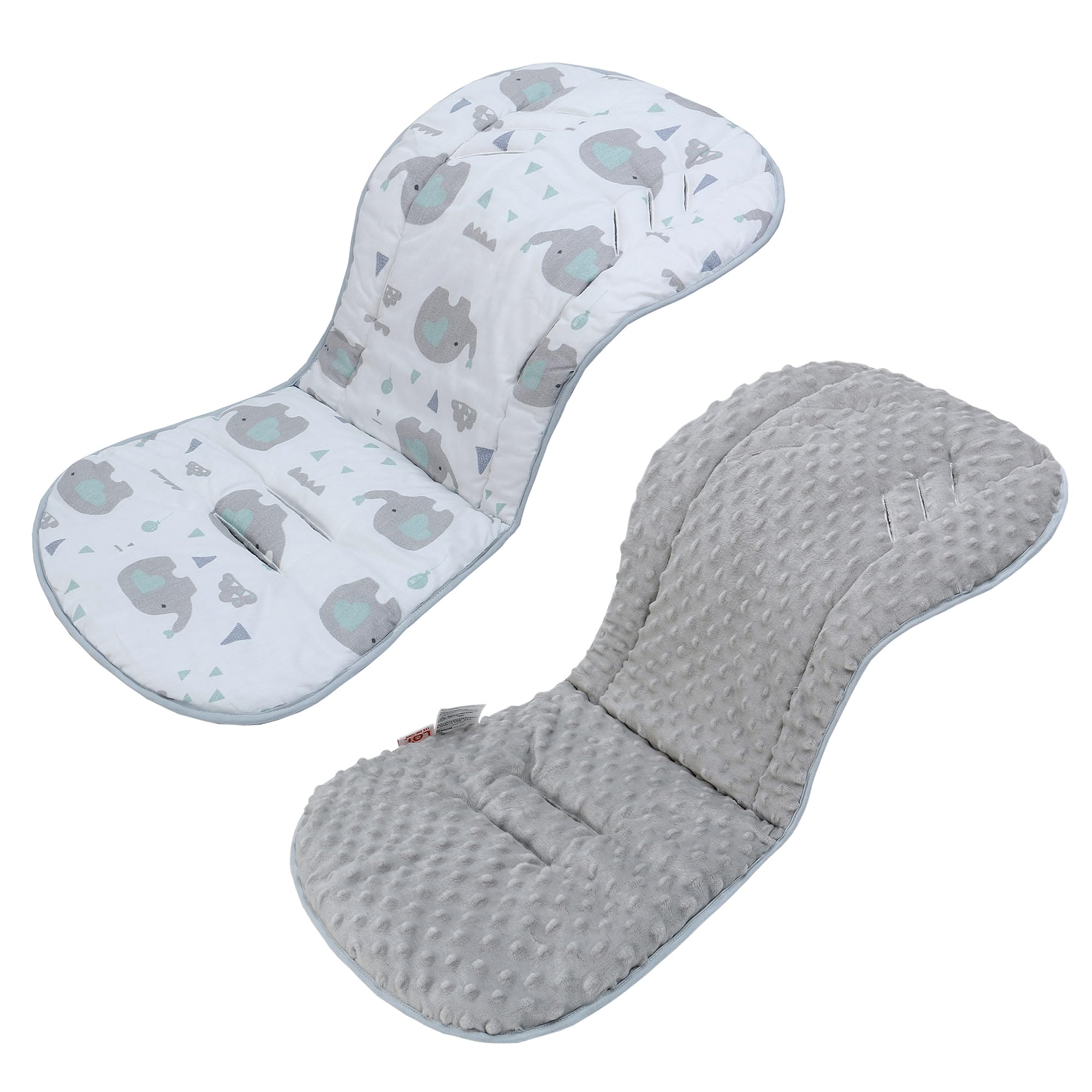 Baby Pushchair Seat Liners,Universal Double-Sided Pram Seat Liner,Baby Stroller Liner Pad Seat Cover Seat Cushion for Toddler Infant,Reversible for Pushchairs & Strollers,37x80cm(Gray Elephant)