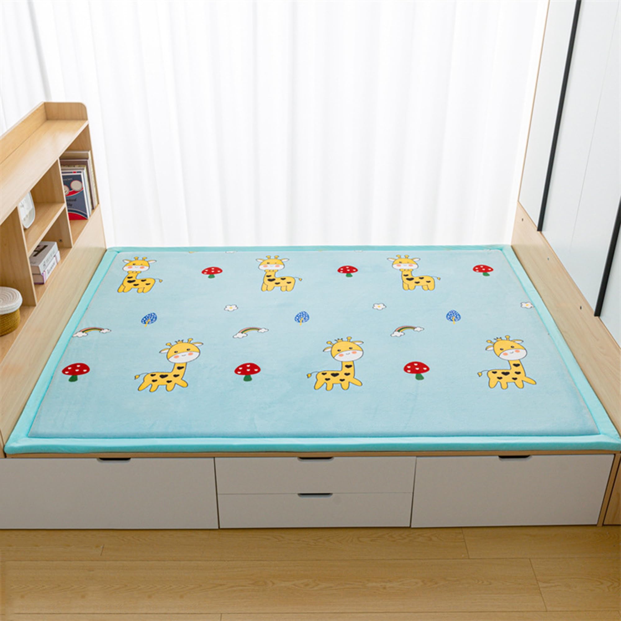 Tapis de chambre antidérapant et doux 120x200 cm sans perte de poils