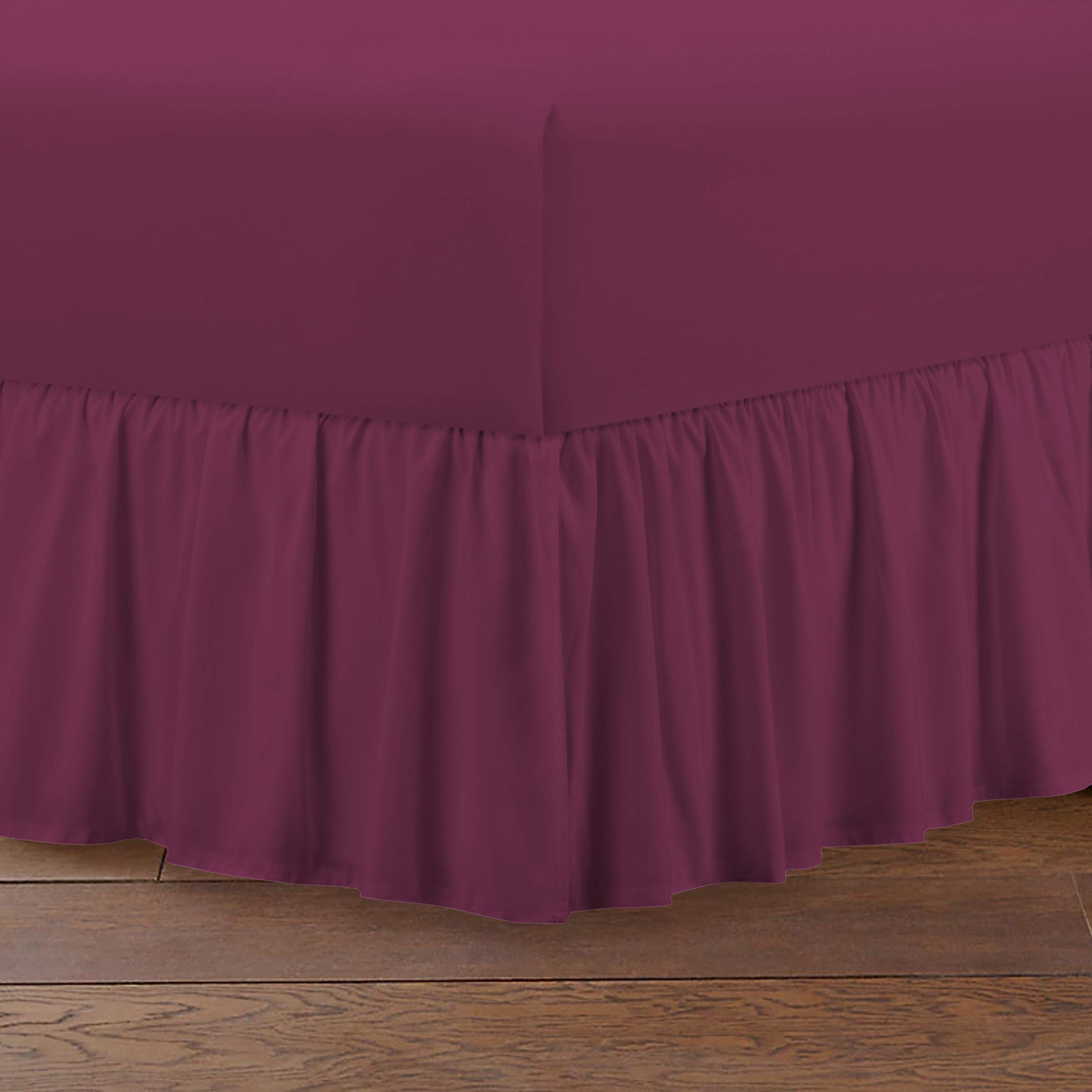 Polycotton Frill Valance Sheet Plain Dyed Fitted Bed Base Cover Soft Easy Care Solid Colours Single Double King Super King