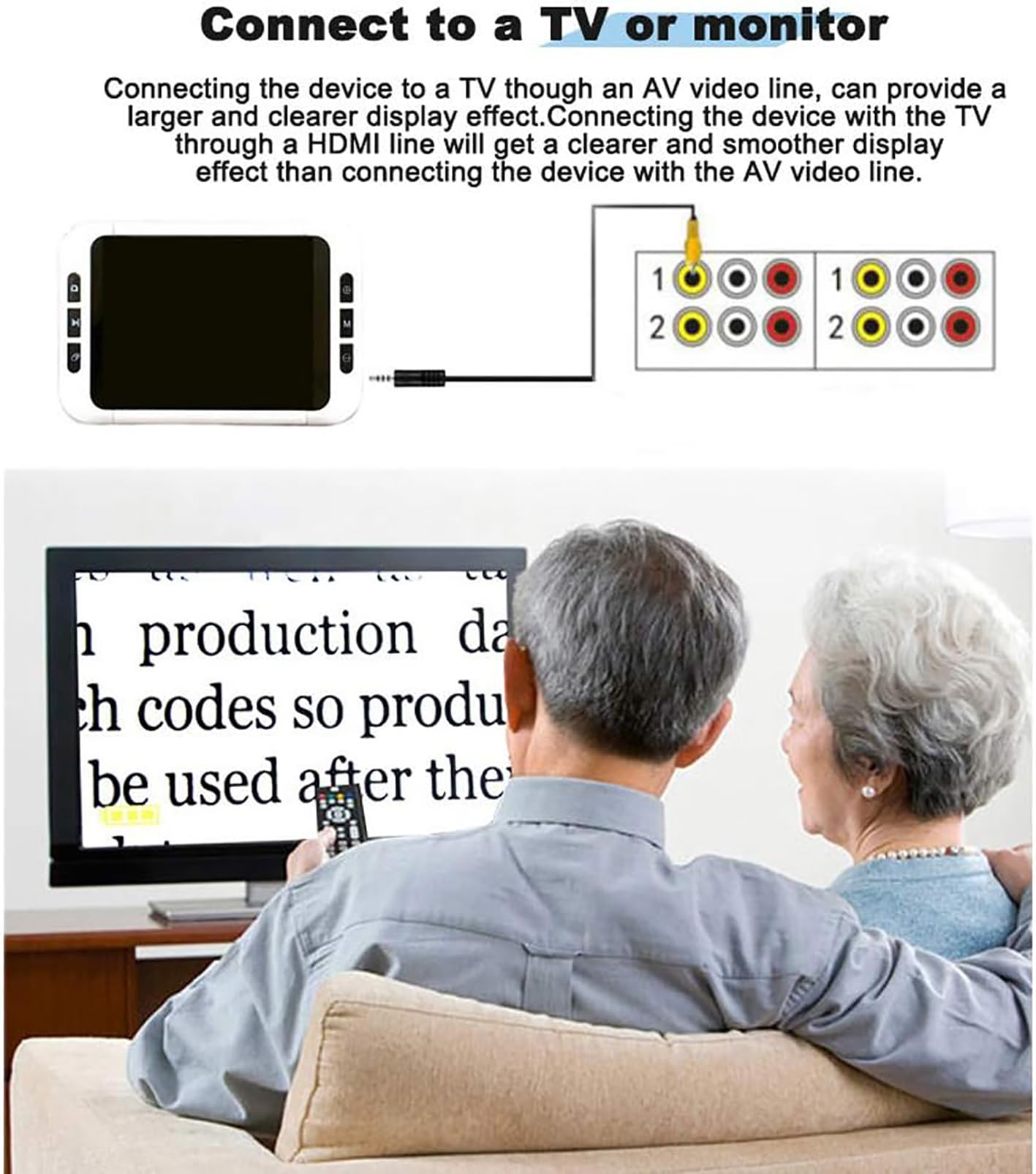 Ayuda De Lectura Electrónica De 3,5 Pulgadas, Ayudas Electrónicas De Baja Visión Con Soporte Retráctil, Lupa De Video LCD Para Personas Con Problemas De Visión,Lupa Digital Portátil Para Ancianos