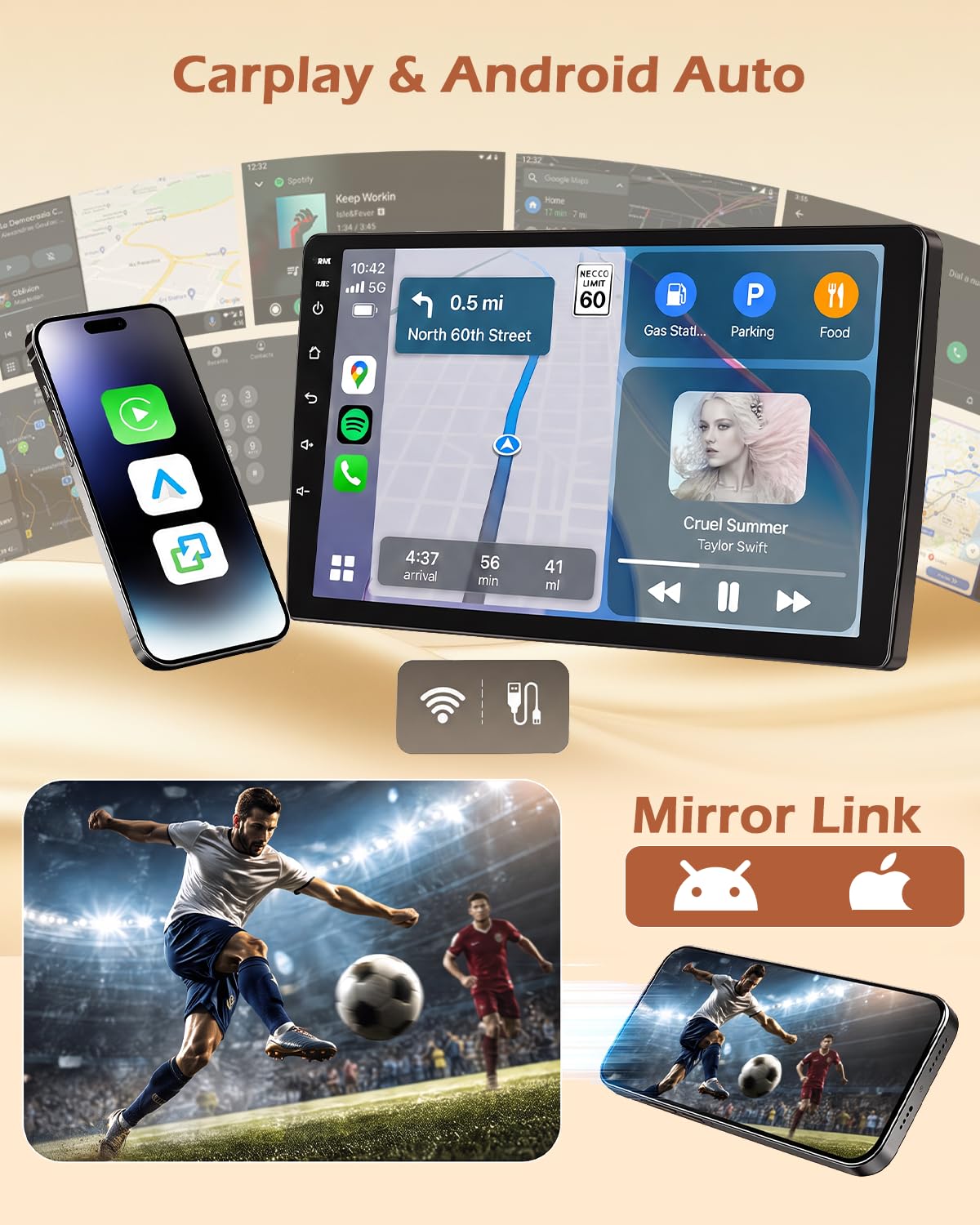 2+64G Radio Samochodowe dla BMW 3 E90 E91 E92 E93 Bezprzewodowy CarPlay