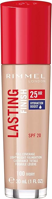 Rimmel London Lasting Finish 25 Hour Foundation, 100 Ivory, 30ml