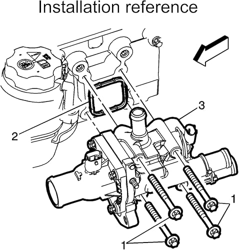 Miniatura 5 de EVIL ENERGY Carcasa del termostato del refrigerante del motor, kit de termostatos de aluminio compatible con Chevrolet Cruze 2011-2016 2013-2018