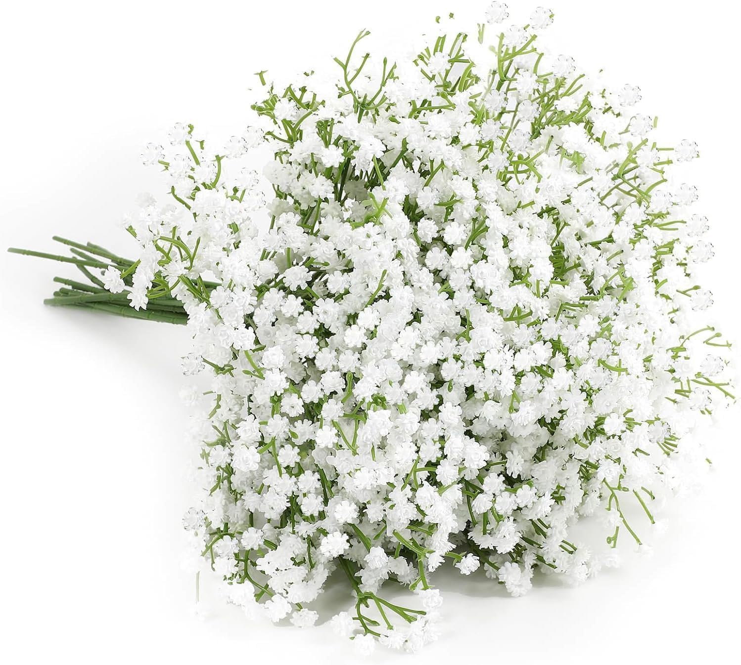Macrak 6Pcs Babys Breath Artificial Flowers Real Touch Faux Baby Breath Gypsophila Bouquet for Wedding Floral Arrangement Party Decor (6pcs White)