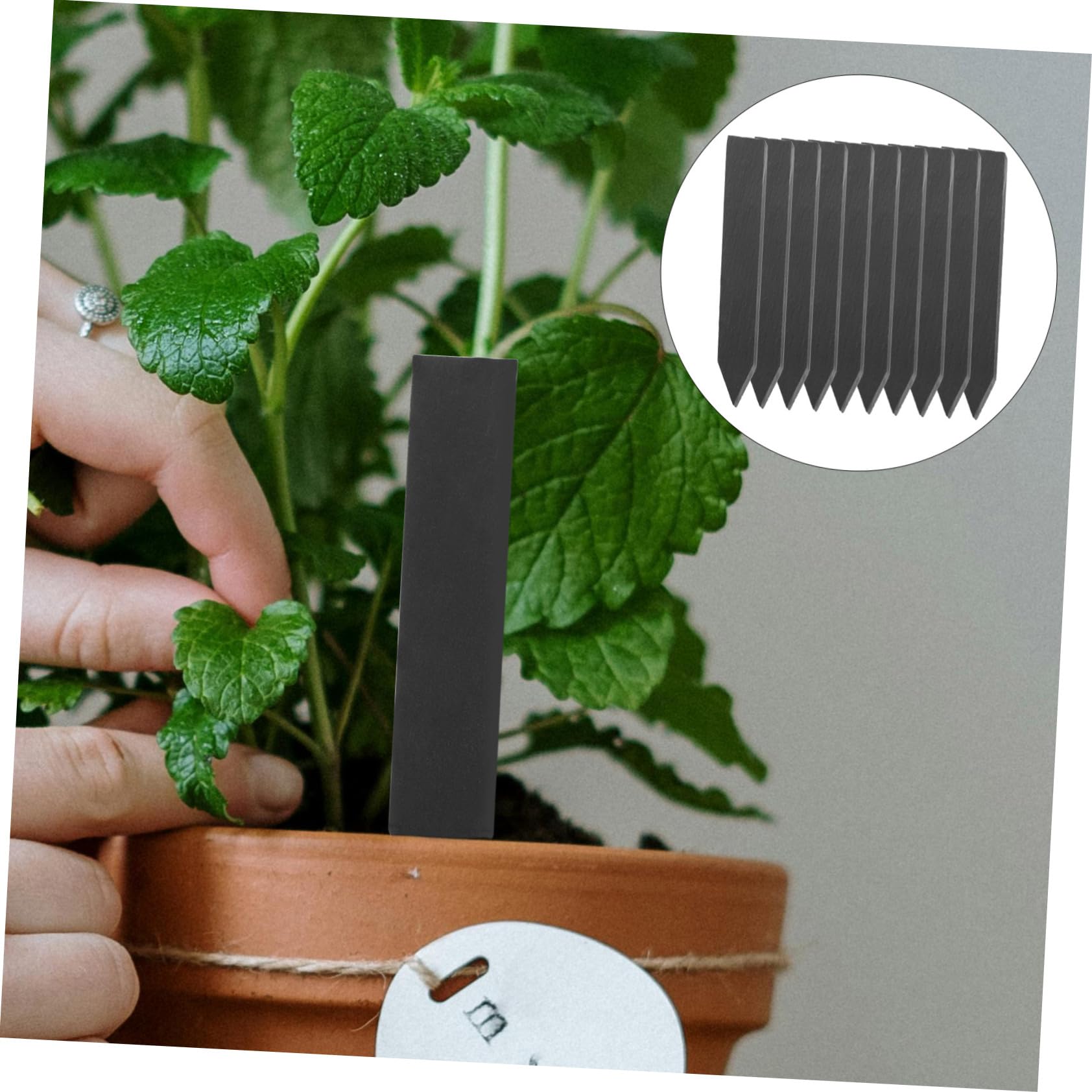 ibasenice 2 Sätze Teiliges Robuste Pflanzenschilder Schiefer Wetterfeste Gartenetiketten Zum Beschriften Für Topfpflanzen Beete Und Gewächshaus Wiederverwendbar Für 10 Stück * 2