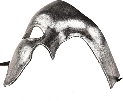 Miniatura 12 de KEFAN Máscara para hombre de mascarada, máscara de media cara del fantasma de la ópera Negro