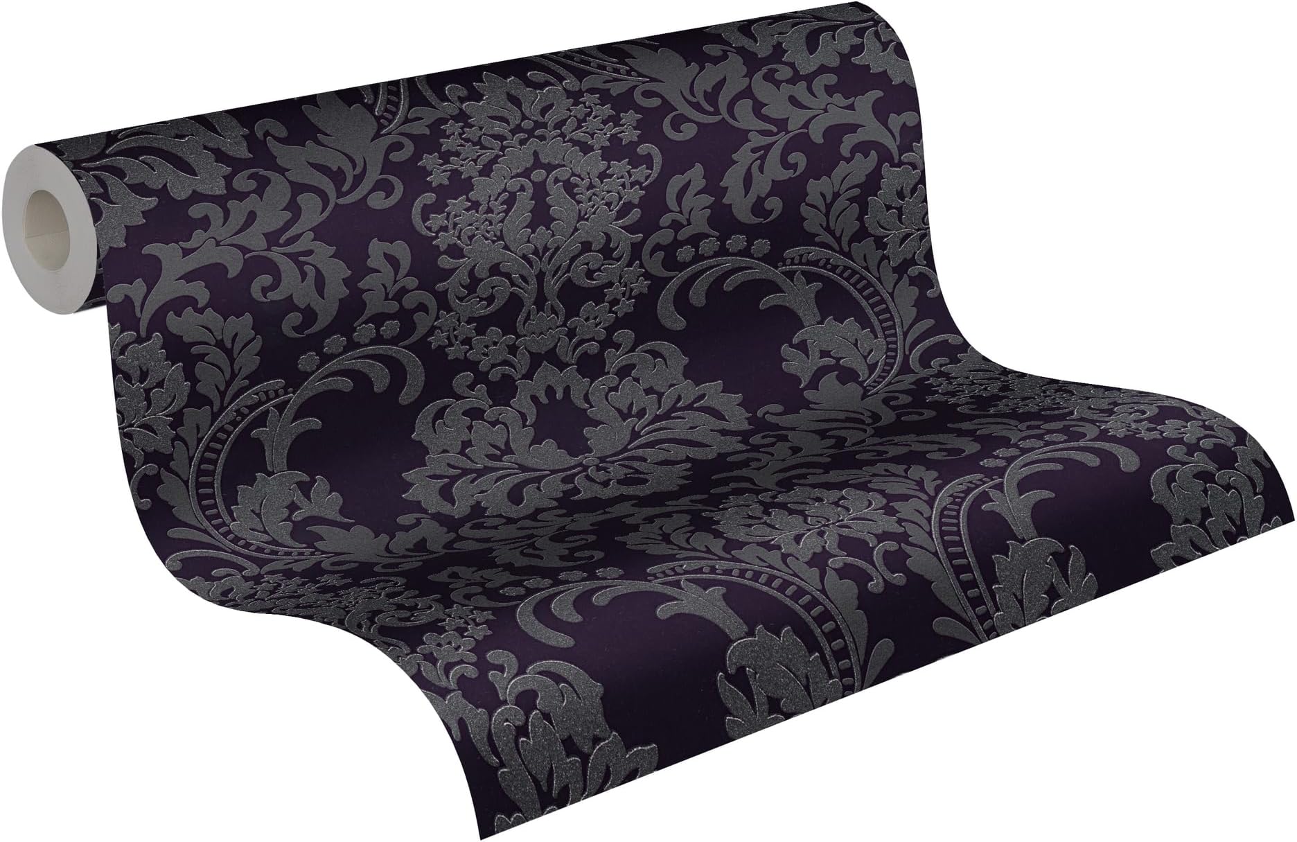 Papier Peint Erismann Timeless 10070-31 - Gris, Damas Intissé 0.53x10.05m, Neuf