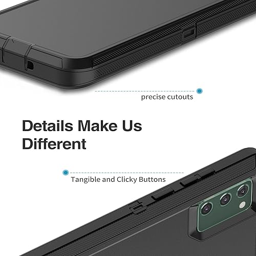 Miniatura 6 de Funda protectora resistente de goma resistente a prueba de golpes para Samsung Galaxy S20 FE 5G (3 capas) para Samsung Galaxy S20 FE (negro)