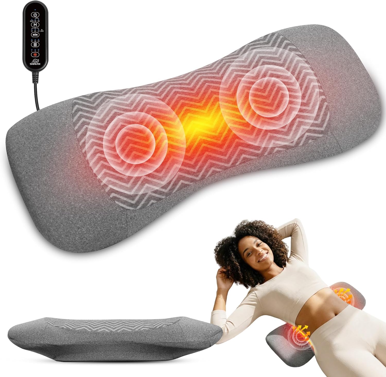 Snailax Masajeador Lumbar Inalámbrico 3 en 1