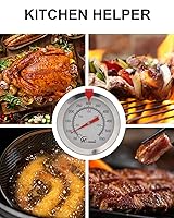 Vista 4 de KT THERMO Termómetro de caramelo/freír profundo con lectura instantánea, termómetro de aceite, termómetro de carne con pincho de acero inoxidable