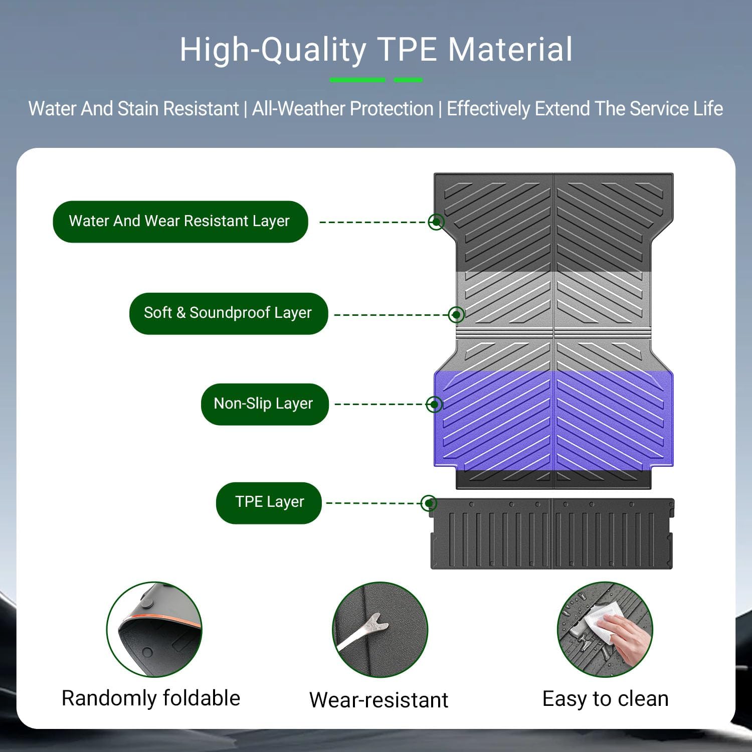 xipoqix 6FT Bed Mat Tailgate Mat Compatible with 2005-2023 Toyota Tacoma Tailgate Liner Truck Bed Liner TPE Replacement for 2005-2023 Toyota Tacoma Accessories (Bed Mat+Tailgate Mat)