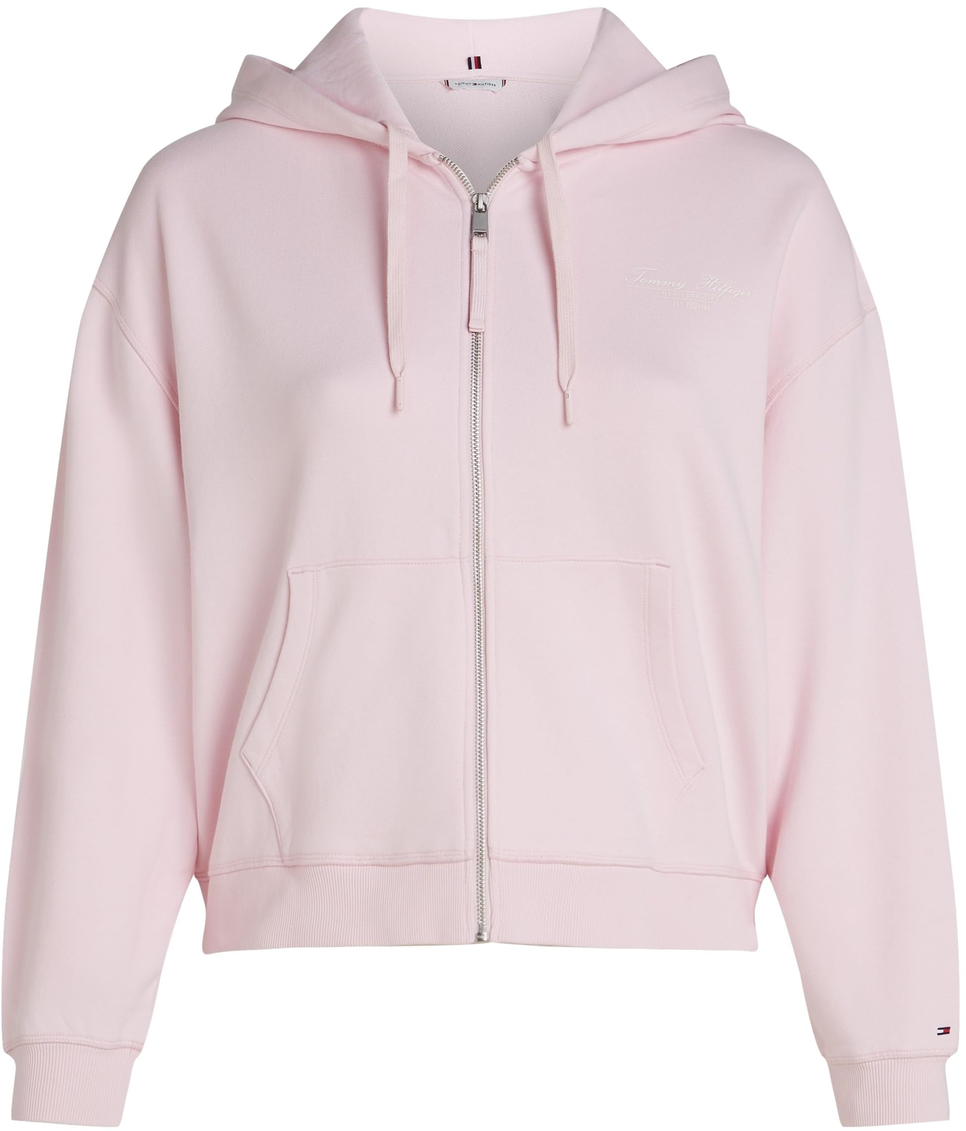 Tommy Hilfiger Sudadera con Cremallera Mujer Script Zip de algodón