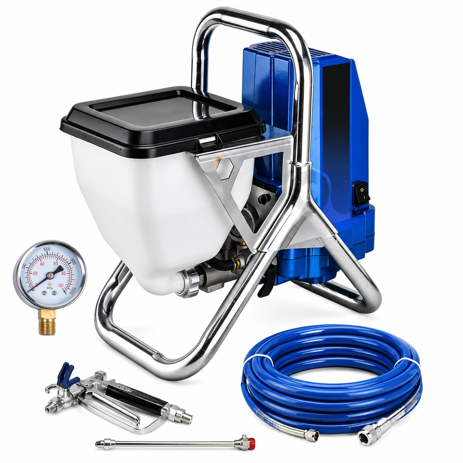 Gykozy Airless Paint Sprayer, High Pressure Electric Spray Machine With 6L Tank, 0.52 Gpm Flow Rate & 16.4Ft Hose, Professional Paint Sprayer For Home Interior Exterior
