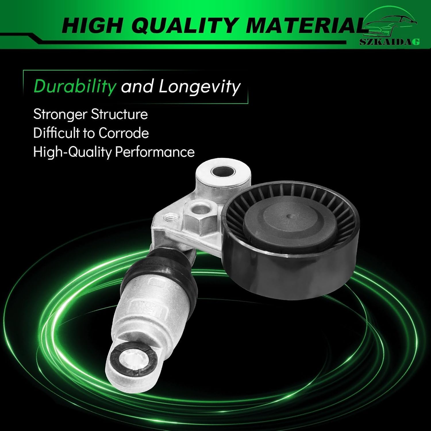 39104 Belt Tensioner Assembly with Pulley for:-Kia Sedona 2006-2018, Sorento 2007-2018 for:-Hyundai Azera 2006-2017, Sonata 2006-2010 3.3L 3.5L 3.8L OE# 41900436443 252813C100