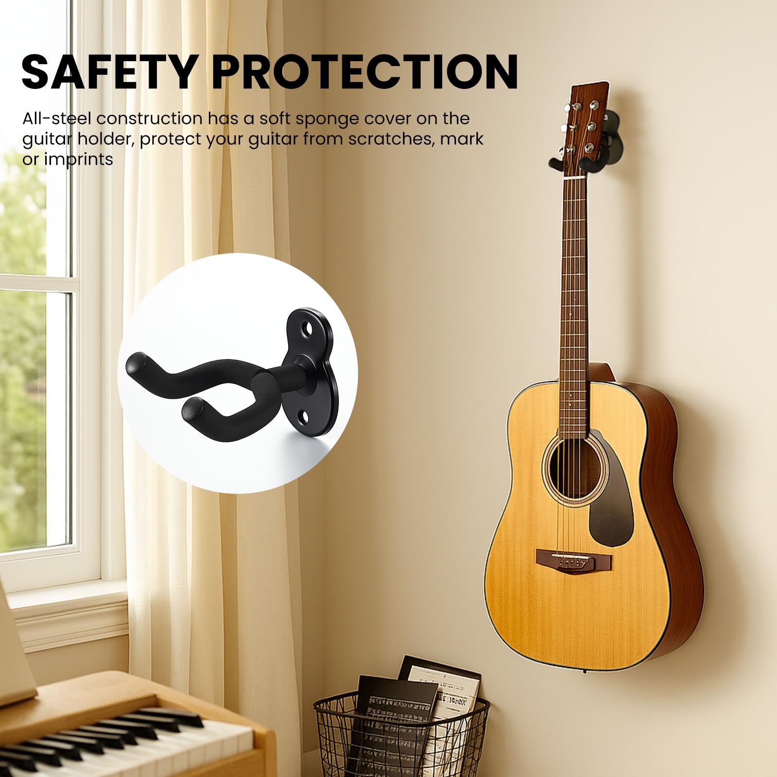 Sondery Accroche Support Guitare Ural Porte Crochet Pour Guitare