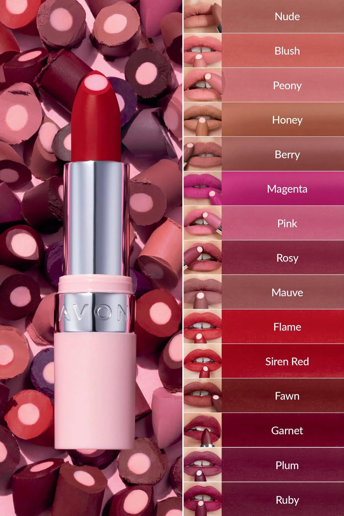AVON Hydramatic Mat Ruj, Rosy