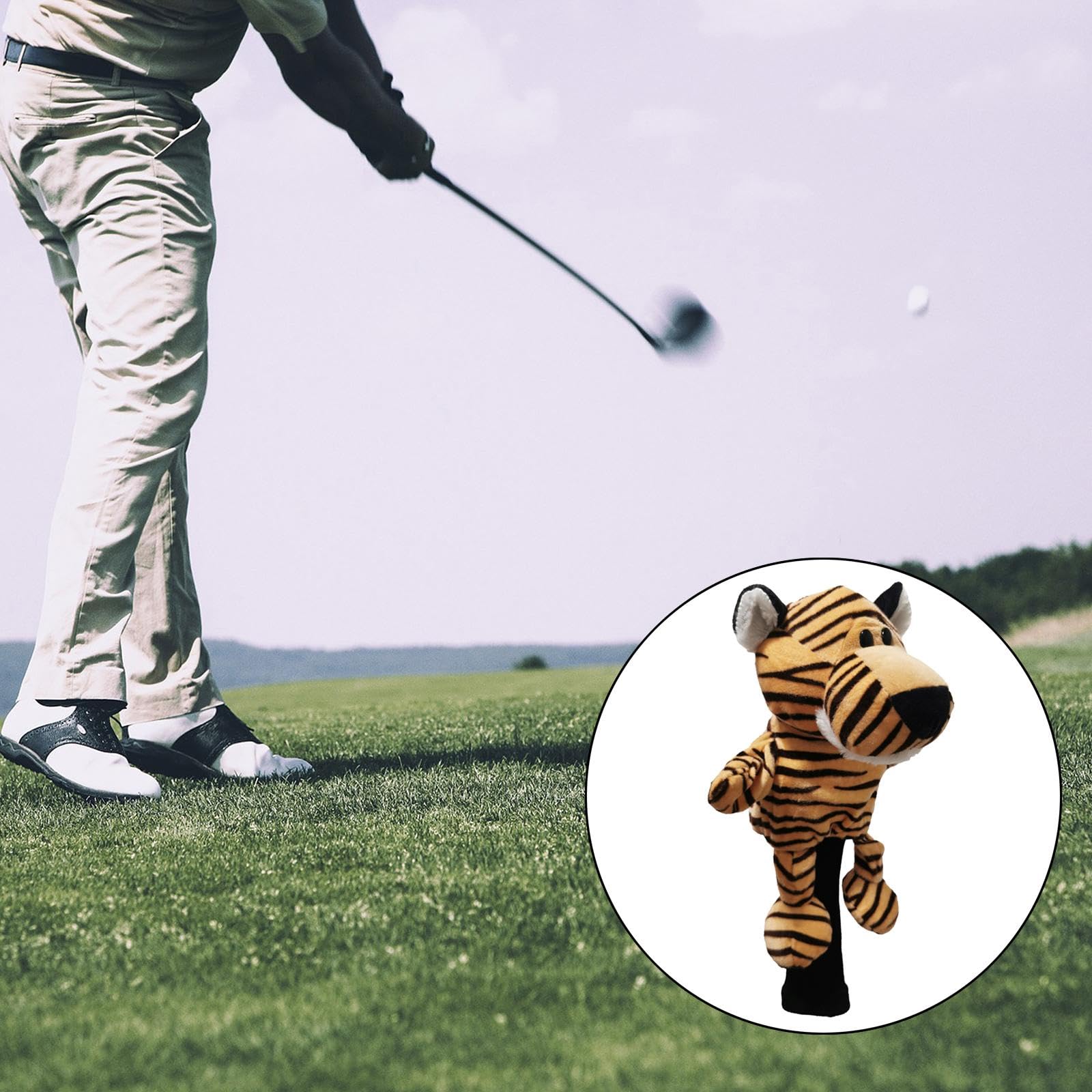 predolo Housse de Protection pour Tête de Club de Golf, Housse de Protection pour Tête de Driver en Bois, pour Sac de Golf, Accessoires, Cadeaux D'anniver
