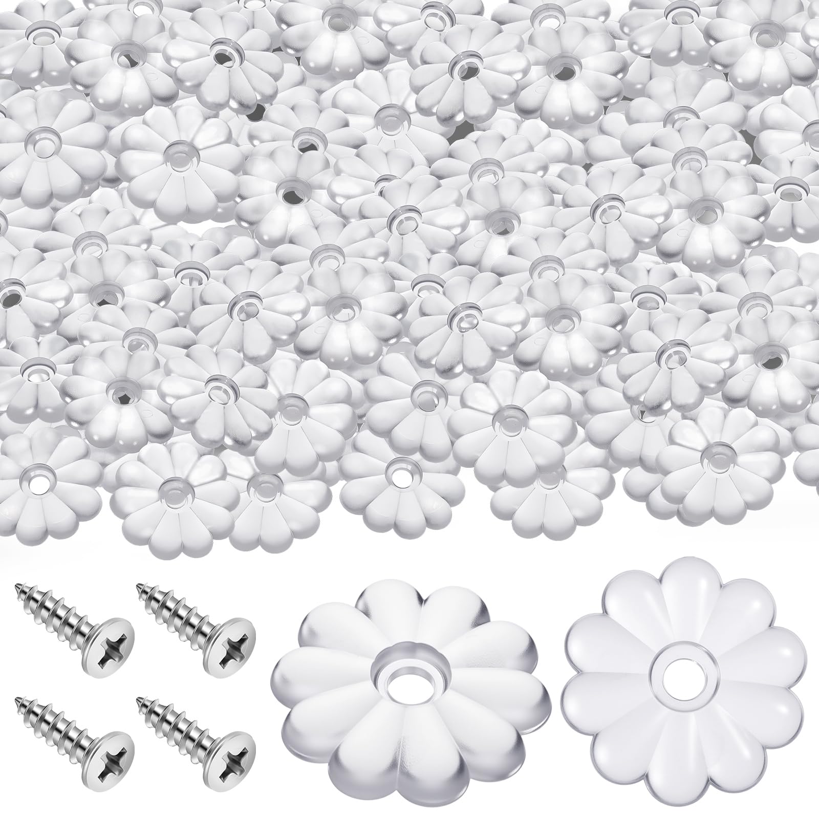 CroBlissful 30 Pack White Rosette Washers with Screw, Mobile RV Ceiling — Amazon image 7