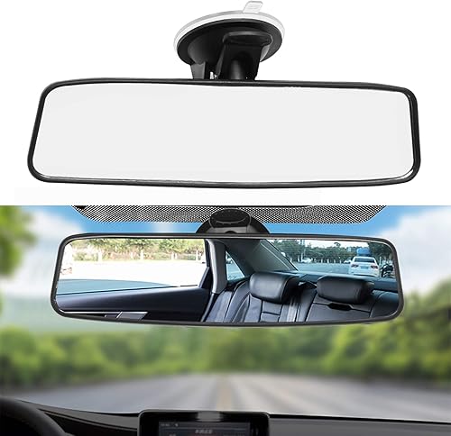 Vkinman Espejo retrovisor ajustable para el interior del automóvil, espejo de seguridad para niños, para autos, camiones, SUV, 9.64 x 2.6 pulgadas
