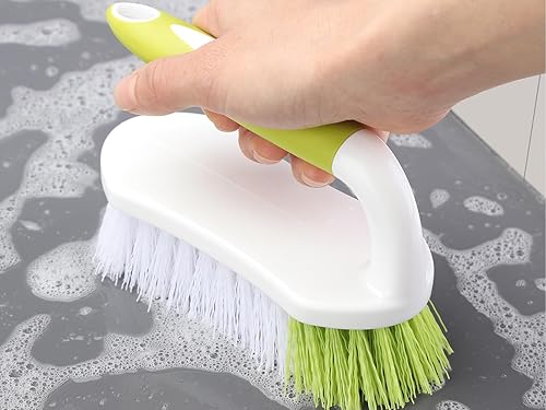 Miniatura 4 de Cepillo de limpieza para limpieza, limpiador de ducha resistente con cerdas rígidas para bañera, fregadero, suelo, azulejos y alfombras, paquete