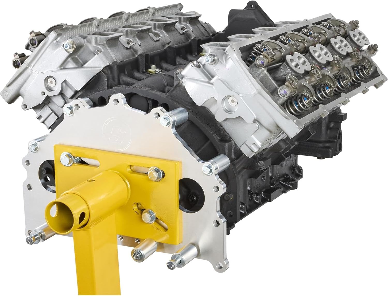 Speedway Motors BlockDock Mopar Engine Stand Adapter Plate, Billet Aluminum Mount Compatible with LA/B/RB/Hemi Engines, Includes Hardware and 1.8 Inch Spacers