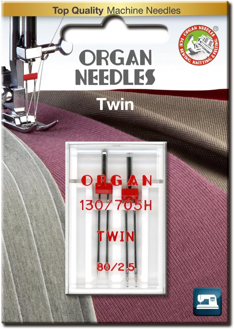 ORGAN NEEDLES 80/2.5 Twin Universal x 2 Needles